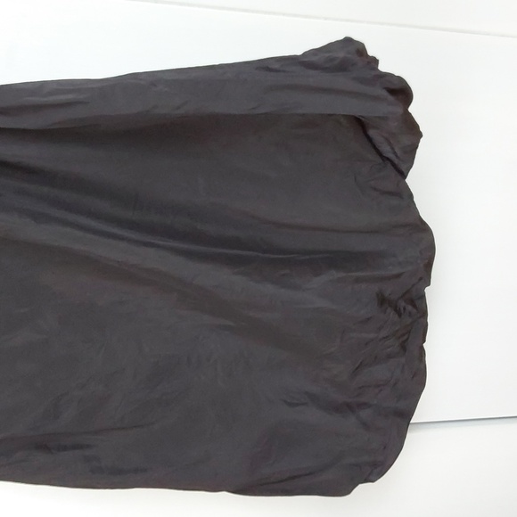 Kay Unger Black Silk Strapless Mini Dress Flounce Hem Neutral Quiet Luxury Sz.8 - Picture 7 of 11